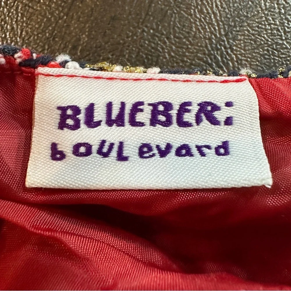 Blueberi Boulevard Plaid and Polka Dot Red and White Formal Kids Dress Sz 5